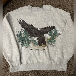 Abercrombie and Fitch Smoky Mountains, bald eagle crewneck sweatshirt